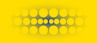 abstract yellow circles banner