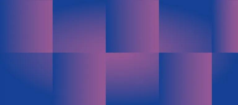 blue and purple abstract squares banner