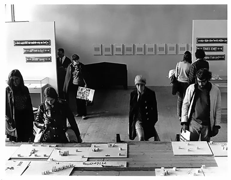 Studio E.22 was used for the largest group display of artists. Photo