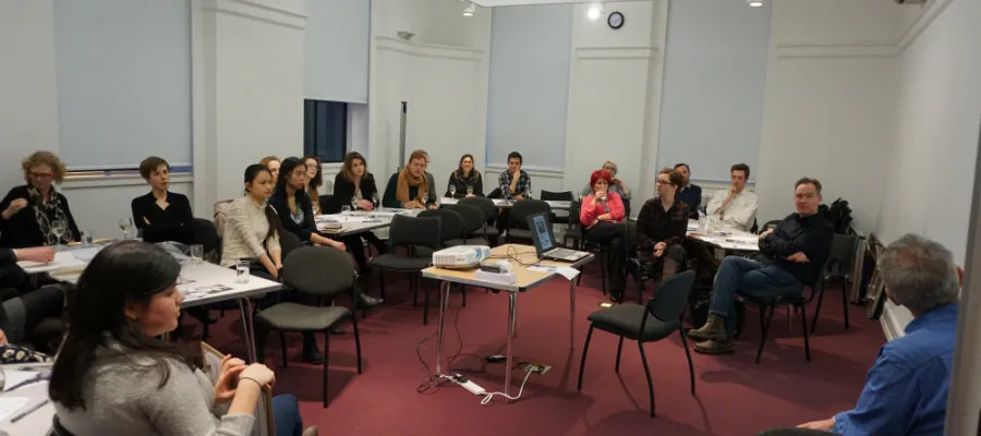 View of audience at Café des Artistes 11 chaired by Neil Cox.