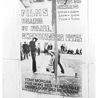 Repurposed poster used to promote the resumption of screenings after the police had confiscated films from Studio C.06