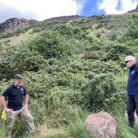 SGA50 Jonathan Long (University Landscape Services Manager) and Stephen Christoforou (Park and Gardens Manager Holyrood Park and Palace Gardens). Photo 1