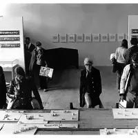 Studio E.22 was used for the largest group display of artists. Photo