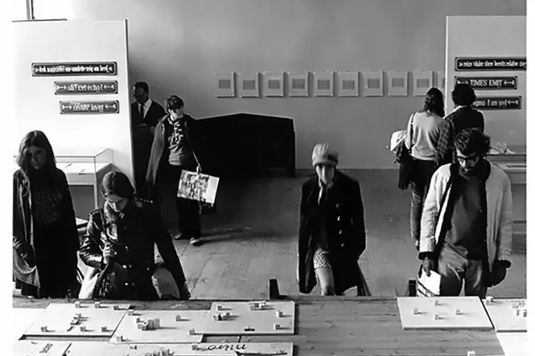 Studio E.22 was used for the largest group display of artists. Photo