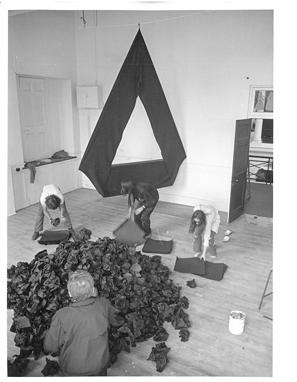 Reiner Ruthenbeck&rsquo;s &lsquo;Highland&rsquo; installation being assembled by Ruthenbeck and ECA students in studio E.21 for Strategy: Get Arts