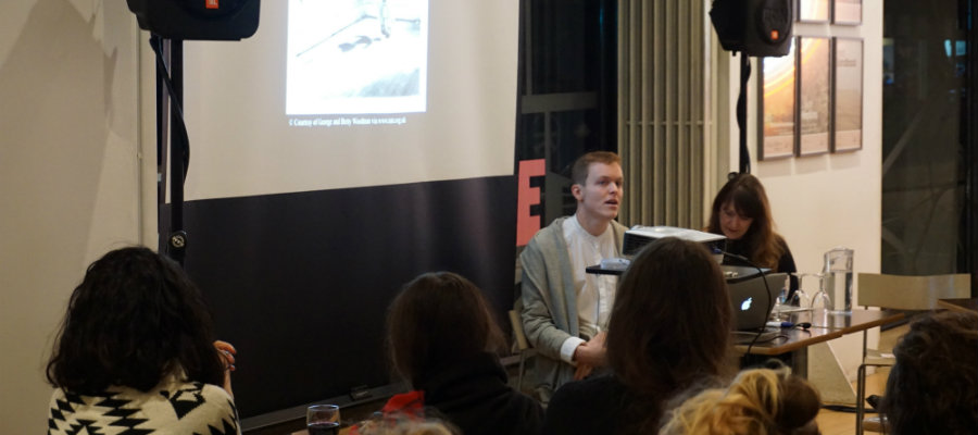 John White speaking on Francesca Goodman at Caf&eacute; des Artistes number 10.