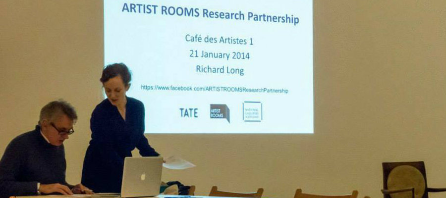 Ruth Burgon and Patrick Elliot prepare to speak.