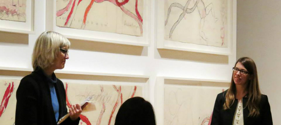 Deborah Wye of the Museum of Modern Art in New York leading a discussion of Louise Bourgeois.